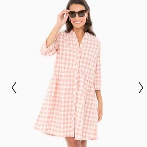 Tuckernuck Gingham Royal Shirt Dress